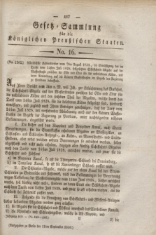Gesetz-Sammlung für die Königlichen Preußischen Staaten. 1830, No. 16 (11 September)