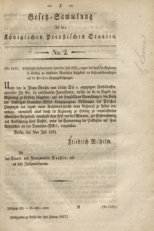 Gesetz-Sammlung für die Königlichen Preußischen Staaten. 1832, No. 2 (2 Februar)