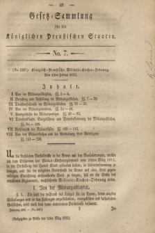 Gesetz-Sammlung für die Königlichen Preußischen Staaten. 1832, No. 7 (13 März)