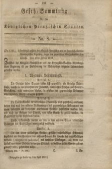 Gesetz-Sammlung für die Königlichen Preußischen Staaten. 1832, No. 8 (9 April)