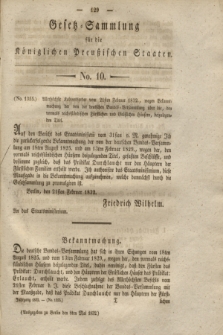 Gesetz-Sammlung für die Königlichen Preußischen Staaten. 1832, No. 10 (8 Mai)