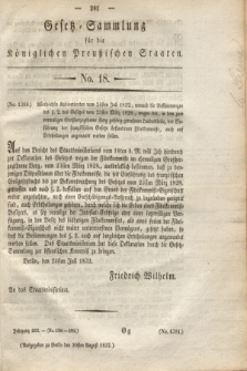 Gesetz-Sammlung für die Königlichen Preußischen Staaten. 1832, No. 18 (30 August)