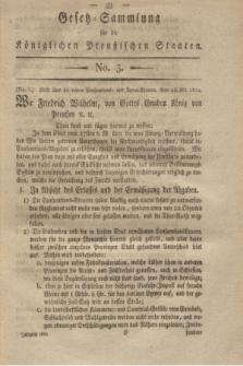 Gesetz-Sammlung für die Königlichen Preußischen Staaten. 1810, No. 3 (28 Oktober)