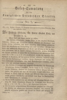 Gesetz-Sammlung für die Königlichen Preußischen Staaten. 1810, No. 5 (8 November)