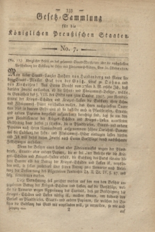 Gesetz-Sammlung für die Königlichen Preußischen Staaten. 1810, No. 7 (30 October)