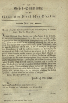 Gesetz-Sammlung für die Königlichen Preußischen Staaten. 1811, No. 10 (8 Februar)