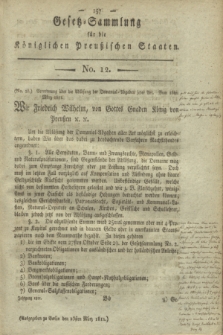 Gesetz-Sammlung für die Königlichen Preußischen Staaten. 1811, No. 12 (16 März)