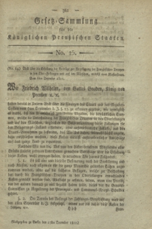 Gesetz-Sammlung für die Königlichen Preußischen Staaten. 1811, No. 25 (17 Dezember)