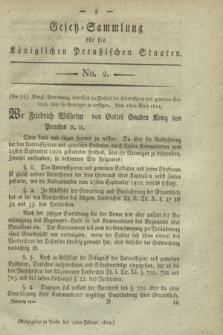 Gesetz-Sammlung für die Königlichen Preußischen Staaten. 1812, No. 2 (12 Februar)