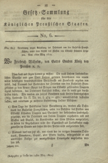 Gesetz-Sammlung für die Königlichen Preußischen Staaten. 1812, No. 6 (24 März)