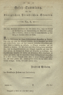 Gesetz-Sammlung für die Königlichen Preußischen Staaten. 1812, No. 8 (17 April)