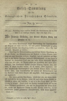 Gesetz-Sammlung für die Königlichen Preußischen Staaten. 1812, No. 9 (20 April)