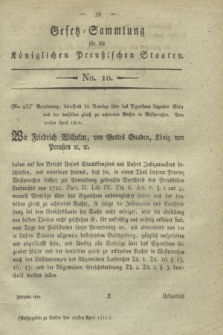 Gesetz-Sammlung für die Königlichen Preußischen Staaten. 1812, No. 10 (27 April)