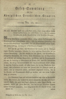 Gesetz-Sammlung für die Königlichen Preußischen Staaten. 1812, No. 11 (1 Mai)
