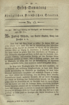 Gesetz-Sammlung für die Königlichen Preußischen Staaten. 1812, No. 13 (2 Juni)