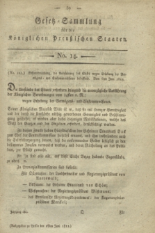 Gesetz-Sammlung für die Königlichen Preußischen Staaten. 1812, No. 14 (16 Juni)