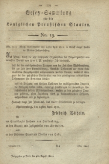 Gesetz-Sammlung für die Königlichen Preußischen Staaten. 1812, No. 19 (4 August)