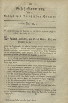Gesetz-Sammlung für die Königlichen Preußischen Staaten. 1812, No. 21 (22 August)
