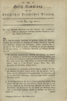 Gesetz-Sammlung für die Königlichen Preußischen Staaten. 1812, No. 24 (31 October) + wkładka
