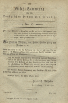 Gesetz-Sammlung für die Königlichen Preußischen Staaten. 1812, No. 25 (15 Dezember)