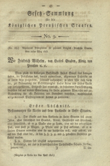 Gesetz-Sammlung für die Königlichen Preußischen Staaten. 1813, No. 9 (8 April)