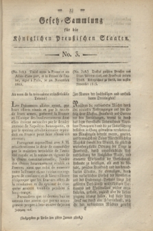 Gesetz-Sammlung für die Königlichen Preußischen Staaten. 1816, No. 3 (18 Januar)