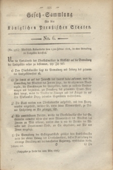 Gesetz-Sammlung für die Königlichen Preußischen Staaten. 1816, No. 6 (12 März)