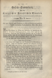 Gesetz-Sammlung für die Königlichen Preußischen Staaten. 1816, No. 8 (9 April)