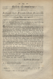 Gesetz-Sammlung für die Königlichen Preußischen Staaten. 1816, No. 18 (7 Dezember)