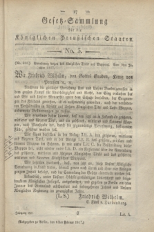 Gesetz-Sammlung für die Königlichen Preußischen Staaten. 1817, No. 3 (15 Februar)