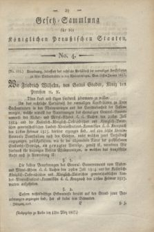 Gesetz-Sammlung für die Königlichen Preußischen Staaten. 1817, No. 4 (15 März)
