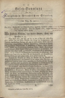 Gesetz-Sammlung für die Königlichen Preußischen Staaten. 1817, No. 8 (24 Mai)