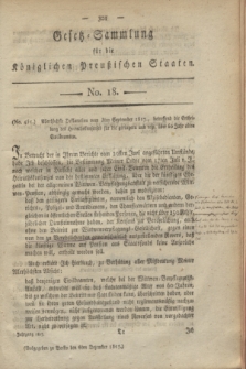 Gesetz-Sammlung für die Königlichen Preußischen Staaten. 1817, No. 18 (6 Dezember)