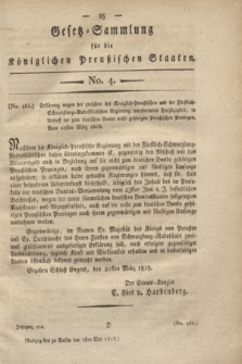 Gesetz-Sammlung für die Königlichen Preußischen Staaten. 1818, No. 4 (1 Mai)