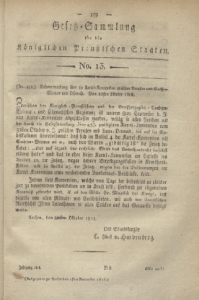 Gesetz-Sammlung für die Königlichen Preußischen Staaten. 1818, No. 13 (1 November)