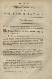 Gesetz-Sammlung für die Königlichen Preußischen Staaten. 1818, No. 15 (15 Dezember)