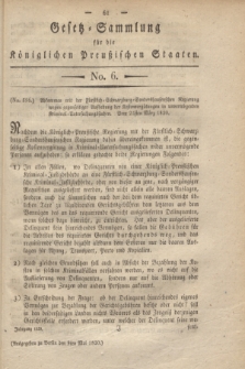Gesetz-Sammlung für die Königlichen Preußischen Staaten. 1820, No. 6 (9 Mai)