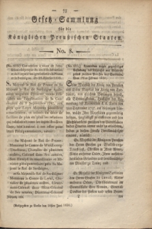 Gesetz-Sammlung für die Königlichen Preußischen Staaten. 1820, No. 8 (20 Juni)