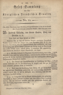 Gesetz-Sammlung für die Königlichen Preußischen Staaten. 1820, No. 10 (27 Juni)