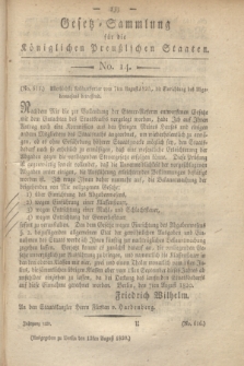 Gesetz-Sammlung für die Königlichen Preußischen Staaten. 1820, No. 14 (12 August)