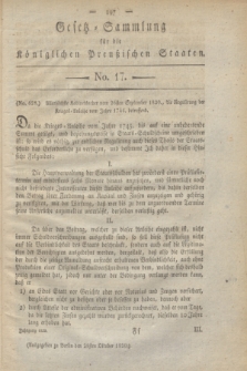 Gesetz-Sammlung für die Königlichen Preußischen Staaten. 1820, No. 17 (28 Oktober)