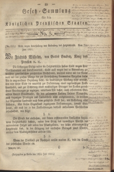 Gesetz-Sammlung für die Königlichen Preußischen Staaten. 1821, No. 8 (28 Juni) + wkładka