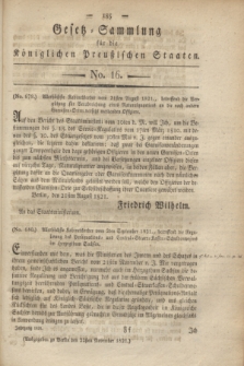 Gesetz-Sammlung für die Königlichen Preußischen Staaten. 1821, No.16 (22 November)