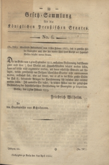 Gesetz-Sammlung für die Königlichen Preußischen Staaten. 1823, No. 6 (8 April)