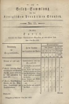 Gesetz-Sammlung für die Königlichen Preußischen Staaten. 1823, No. 11 (10 Juni)