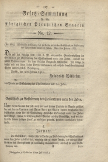 Gesetz-Sammlung für die Königlichen Preußischen Staaten. 1823, No. 12 (12 Juli)