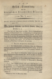 Gesetz-Sammlung für die Königlichen Preußischen Staaten. 1824, No. 3 (31 Januar)