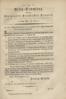 Gesetz-Sammlung für die Königlichen Preußischen Staaten. 1824, No. 5 (6 März)