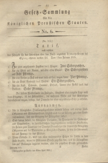 Gesetz-Sammlung für die Königlichen Preußischen Staaten. 1824, No. 6 (13 April)