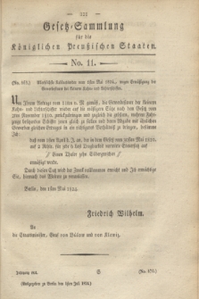 Gesetz-Sammlung für die Königlichen Preußischen Staaten. 1824, No. 11 (1 Juli)